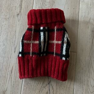 Burberry Red Knit Dog Sweater